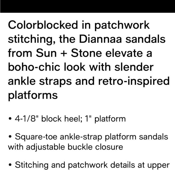 Sun & Stone color block denim sandals 8.5 - Picture 12 of 12